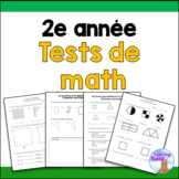 Grade 2 Math Tests Bundle (French)