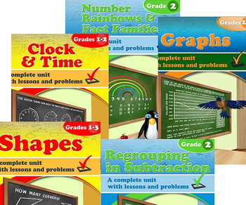 Preview of Grade 2 Math Units Bundle (Distance Learning)