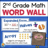 2nd Grade Math Word Wall Cards Vocabulary Posters