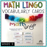 Grade 2 Math Vocabulary cards / Math language / Australian