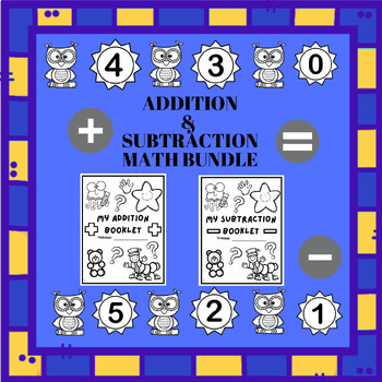 Preview of Grade 2 Math Workbook Bundle - Addition and Subtraction: BLACK & WHITE EDITION