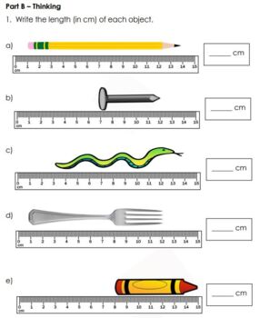 Grade 2 Measurement Test - Linear Measurement, Area, Distance Around