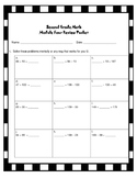 Grade 2, Module 4; Math Review Packet #1