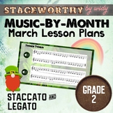 Expression Legato & Staccato Lesson Plans - Grade 2 Music - March