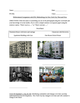 Preview of Grade 2 NYC DOE Unit 2: History of NYC, Differentiated for ENL/ESL