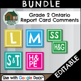 Grade 2 ONTARIO Report Card Comments (Use with Google Docs™)