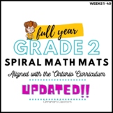 Grade 2 Ontario Math  | Spiral Math Mats | Full Year BUNDLE