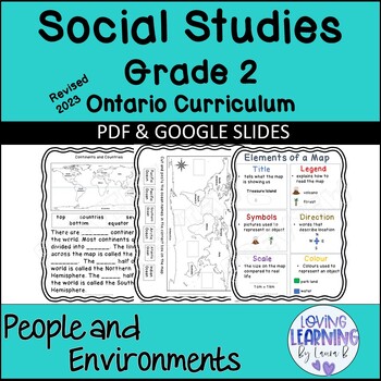 Preview of Grade 2 2023 Ontario Social Studies Global Communities PDF & Google Slides