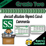 Grade 2 Ontario Social Studies Report Card Comments