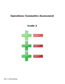 Preview of Grade 2 Operations Assessment