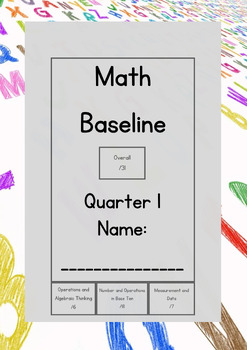 Preview of Grade 2 Q1 Maths Baseline Test - CCSS