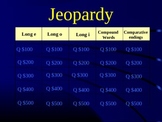 Grade 2 Reading Street Unit 3 Phonics Review Jeopardy