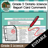 Grade 2 SCIENCE Ontario Report Card Comments (Use with Goo