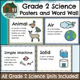 Grade 2 SCIENCE Word Wall and Posters (NEW 2022 Ontario Cu