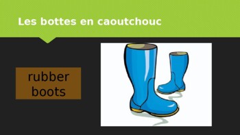Grade 2 (SK Level 2) Core French Seasonal/Summer Clothing Vocabulary  PowerPoint