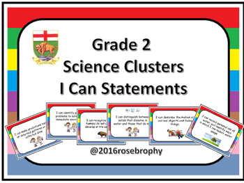 Preview of Grade 2 Science Cluster I Can Statements