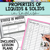 Grade 2 Science | English States of Matter | Properties of