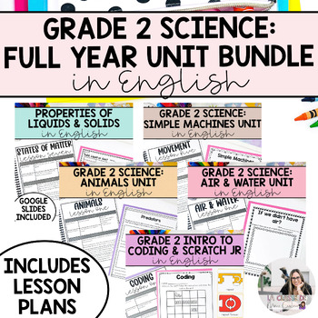 Preview of Grade 2 Science Unit Bundle | Simple Machines, Air & Water, Animals, Matter