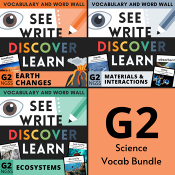 Preview of Grade 2 Science Visual Vocabulary and Word Wall Bundle - NGSS