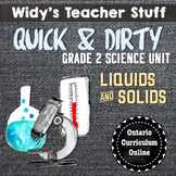 Grade 2 Solids & Liquids - Quick & Dirty Unit - Distance Learning