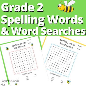 grade 2 spelling words and word search puzzles by puzzletainment