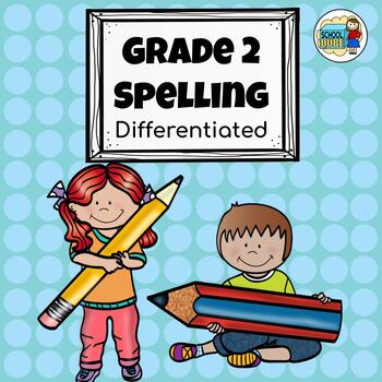 Preview of Grade 2 Spelling Worksheets 36 Weeks (Differentiated)