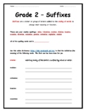 Grade 2 Spellings - Suffixes
