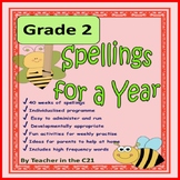 Distance Learning Grade 2 - Spellings & activities for a Y