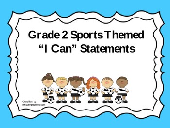 Preview of Grade 2 Sports Themed "I Can" Statements