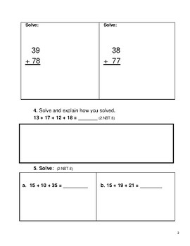 Grade 2 State Standards Alignment- Everyday Math Unit 7 by Math Time Drive