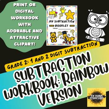 Preview of Grade 2 Subtraction Booklet: Rainbow Edition