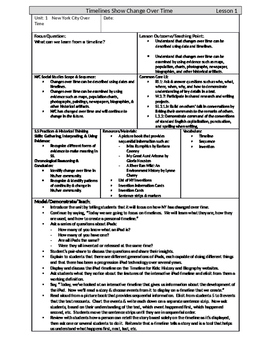 Preview of Grade 2- UNIT 2: NYC Social Studies Lesson Plans: NYC Over Time