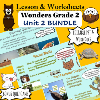 Preview of Grade 2 Unit 2 Wonders Complete Bundle of all Five Stories