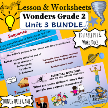 Preview of Grade 2 Unit 3 Wonders Complete Bundle of all Five Stories