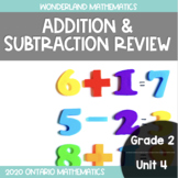 Grade 2, Unit 4: Addition and Subtraction Review (Ontario 