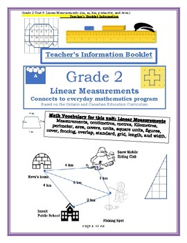 Preview of Grade 2 Unit 9: Linear Measurements (cm, m, km, perimeter, and Area.)