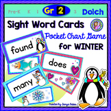 Grade 2: WINTER Dolch Sight Word Cards/Pocket Chart Game