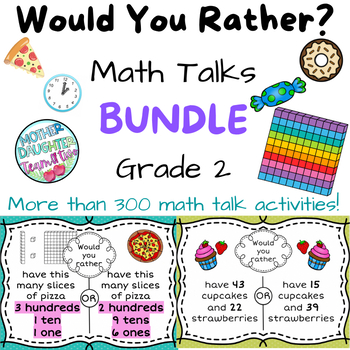 Preview of Would You Rather Math Talks, Number Talks & Centers Grade 2 - BUNDLE