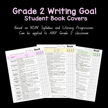 Preview of Grade 2 Writing Goals - Book Covers - Based on NSW Syllabus and Progressions