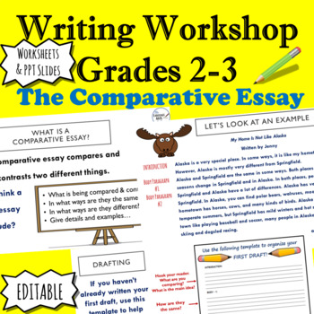 Preview of Grade 2 to 3 Writing Workshop Comparative Essay