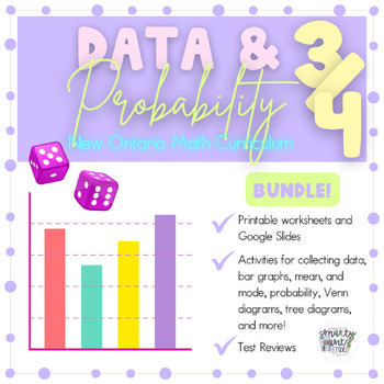 Preview of Grade 3 & 4 Data Literacy & Probability - Graphing and Survey Practice