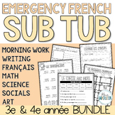 Grade 3/4 Emergency French Sub Tub - A week of French sub 
