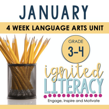 Preview of Grade 3/4 Ignited Literacy JANUARY {Pack 5} Spiralled Junior Literacy Program