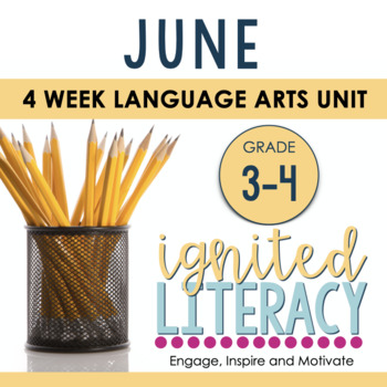 Preview of Grade 3/4 Ignited Literacy JUNE {Pack 10} Spiralled Junior Literacy Program