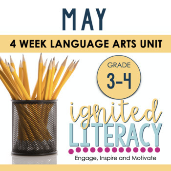 Preview of Grade 3/4 Ignited Literacy MAY {Pack 9} Spiralled Junior Literacy Program