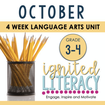 Preview of Grade 3/4 Ignited Literacy OCTOBER {Pack 2} Spiralled Junior Literacy Program