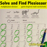 Grade 3 Math Worksheets Solve and Find Monster