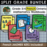 Grade 3/4 Ontario FRENCH Math Workbooks (Full Year Bundle)