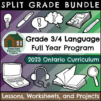 Preview of Grade 3/4 Ontario 2023 Language Bundle (FULL YEAR)