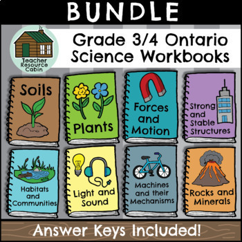 Preview of Grade 3/4 Science Workbooks (NEW 2022 Ontario Curriculum)